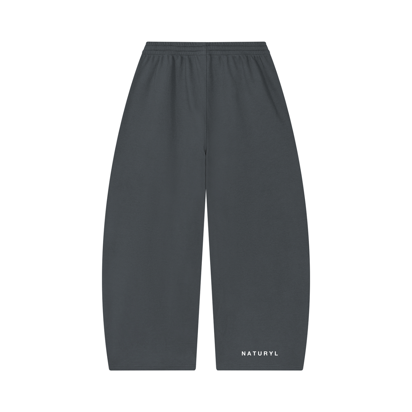Unisex Waffle Barrel Leg Pants