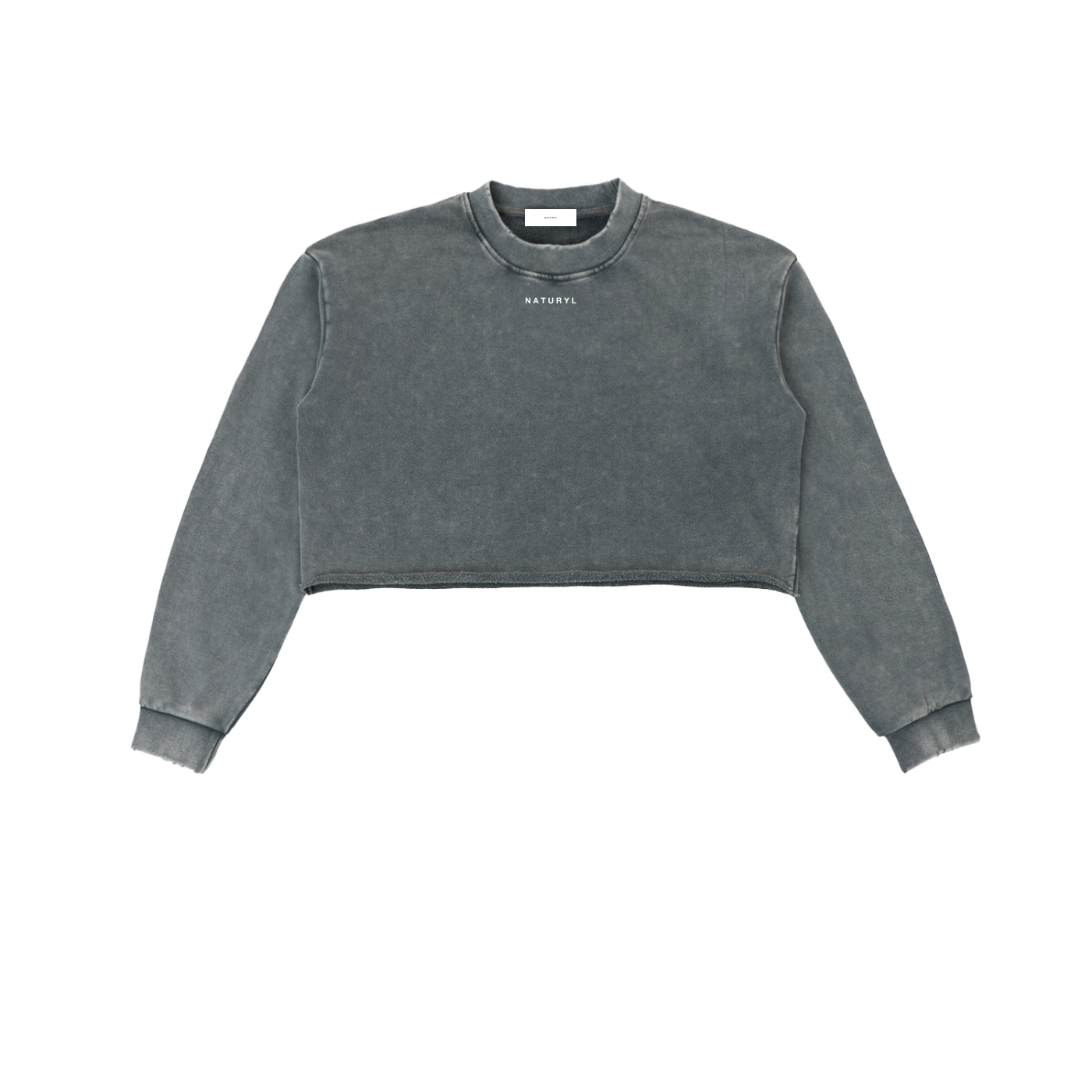 Raw Edge Cropped Sweatshirt