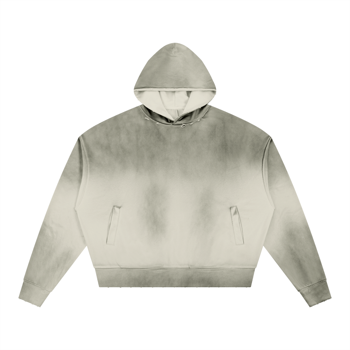 Unisex Sunfade Distressed Boxy Hoodie