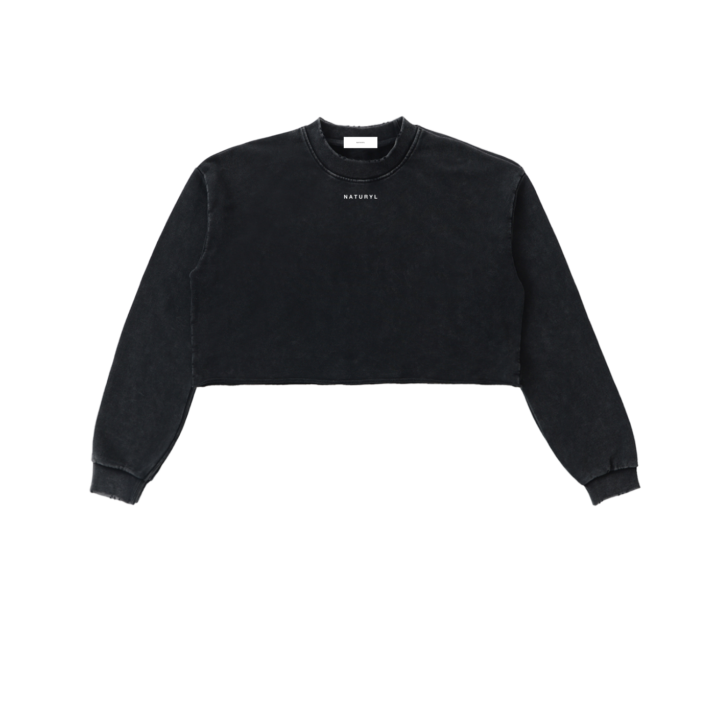 Raw Edge Cropped Sweatshirt