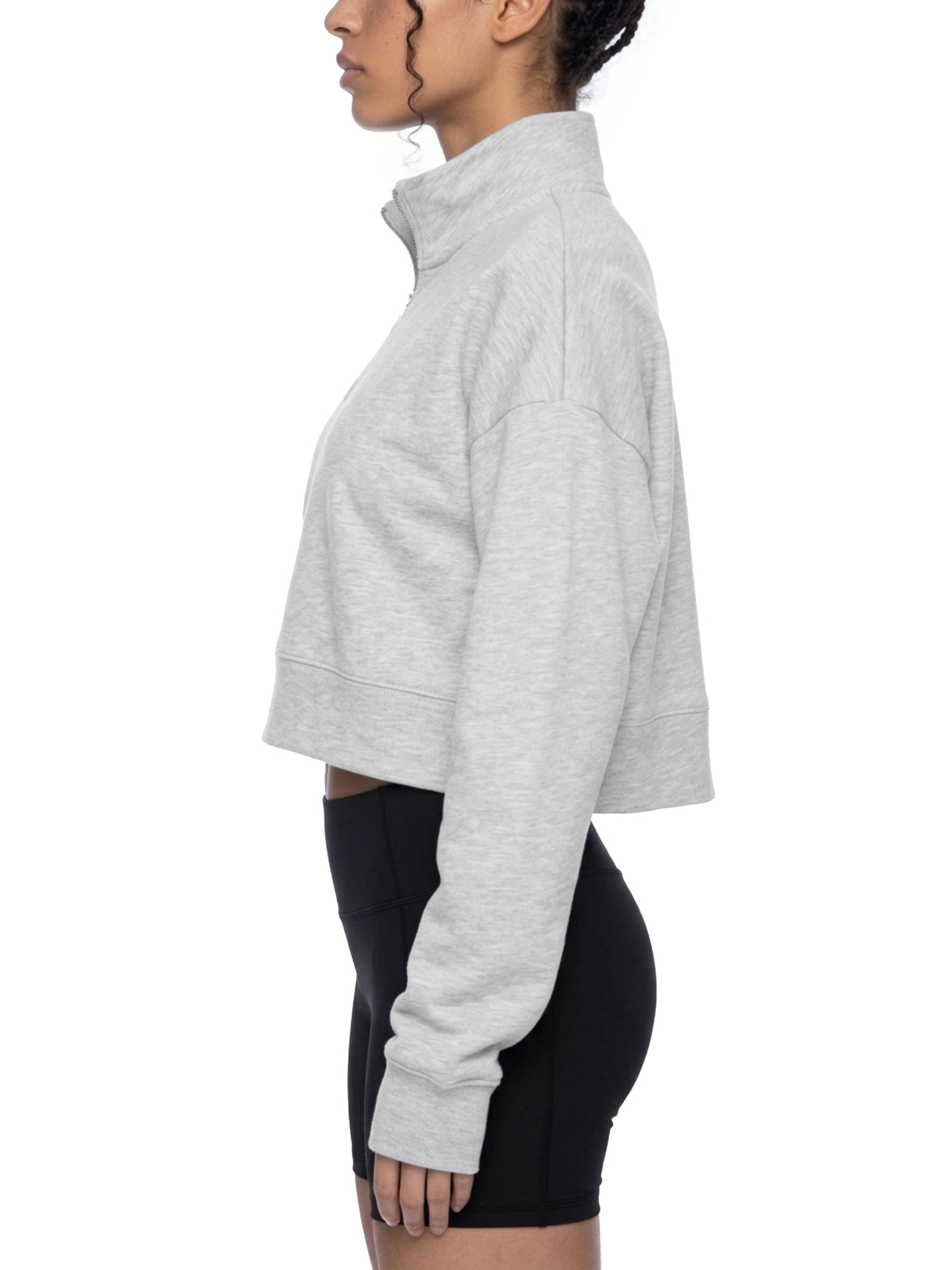 Crop Quarter-Zip Sweatshirt